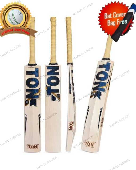 Ton Cricket Bat For Duce Leather Ball Imported Professional Premium English Willow Cricket Bat - SH Cricket ball andBat Cover Free With It) - cricket bat