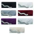Water Diamond Pleated Hand Women's Satin Dinner Shoulder Bag.