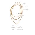 Yhpup Stainless Steel Chain Layered Necklace Separated Set for Women Statement Golden Metalic Waterproof Collar Necklace Jewelry.