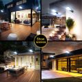 Auoyo Solar LED Street Light Outdoor Lights Solar Motion Sensor Flood Light IP65 Waterproof spotlight 3 Modes Solar Street Lights with Smart and Remote Control Wall Lights for Garden.