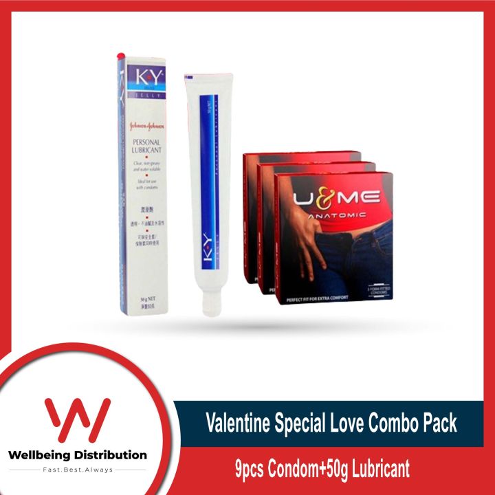 Valentine Special Love Combo Pack - U&ME Anatomic Condom & J&J KY Personal  Lubricant (9pcs Condom+50g Lubricant) - Condom | Daraz.com.bd