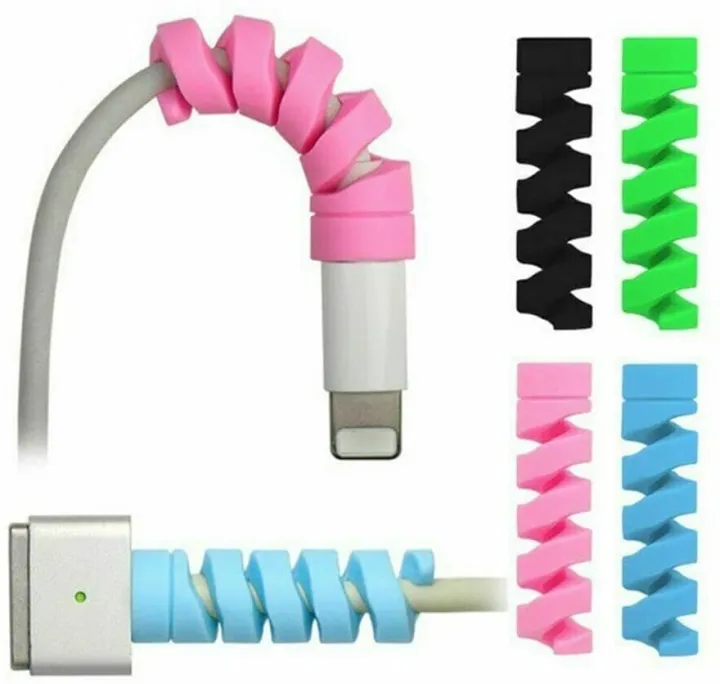 4pcs%20Spiral%20Data%20Cable%20Protective%20Cover%20Suction%20Cup%20Is%20Suitable%20for%20The%20Charging%20Cable%200.03%20mm%20/%204pcs%20Charger%20Cord%20Saver%20Cable%20Protector%20-%20Image%202