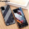 For Realme C15 case Explorer Version Theme Case Tempered Glass Protector Back Cover for RealmeC15 Clear Circuit Board Design Full Coverage Phone cases. 