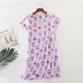 Knitted cute women's short sleeved pamas, summer style, oversized and fat added home pamas. 