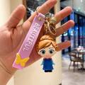 Disney Elsa Princess Keychain Frozen Cute Snow Treasure Doll Car Keyring Pendant Couple Schoolbag Ornament Keychain..