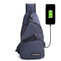 Men Back Pack Chest Pack Single Rucksack England Chest Bags Shoulder Cross body Bag External USB Charger Backpack Boys fast ship.