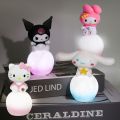 Sanrio Night Lights Kawaii 3D Sanrio Moon Night Light Cinnamoroll Kuromi Melody Figure Cartoon LED Light Toy Kawaii Anime Bedside Lamp Cute Cinnamoroll My Melody Gifts. 