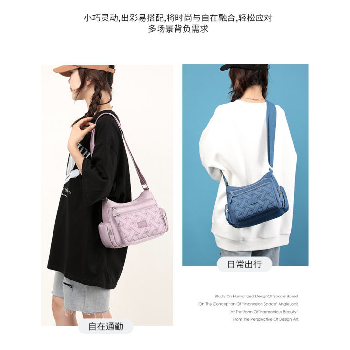 New%20Women's%20Crossbody%20Bag%20Nylon%20Contrast%20Shoulder%20Bag%20Woven%20Large%20Capacity%20Multi-layer%20Simple%20Middle-Aged%20Mom%20Bag%20-%20Image%204