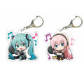 Cartoon Anime Hatsune Miku Keychain Acrylic Cute Key Ring Purse Bag Backpack Car Key Charm Earbud Case Accessory Gift. 