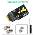 1 Piece AX200/201/210 WIFI6 Module to 12+6 Pin Adapter Board Support 2230 M.2 Key A/E Module Black Plastic Replacing BCM94360CS2 Card. 