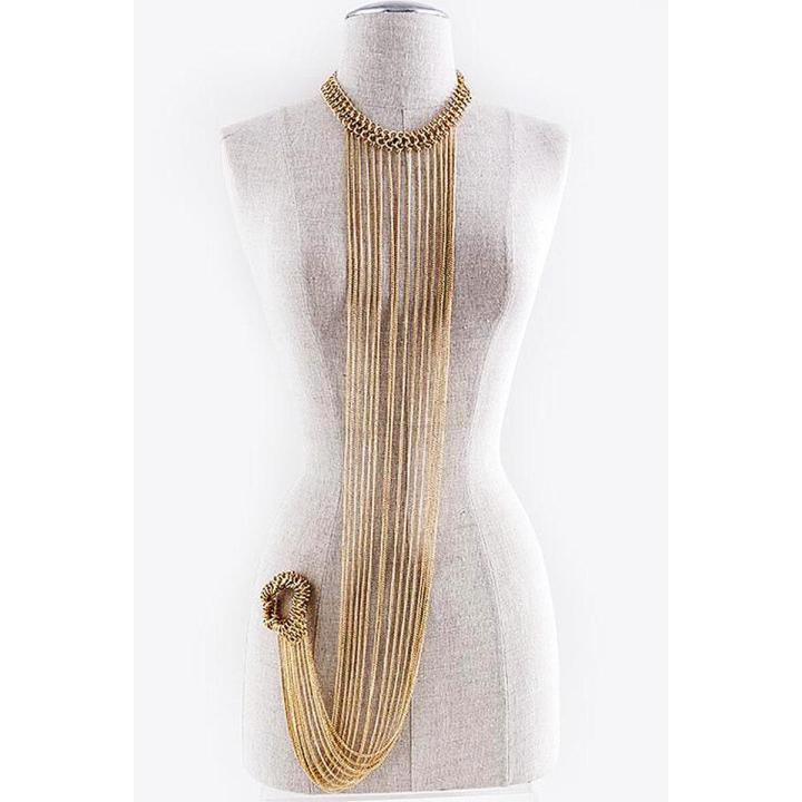 SL0022 Trendy Body Chain Mail Jewelry Harness Necklace Hand Body Chains Jewellery Clothing Accessories