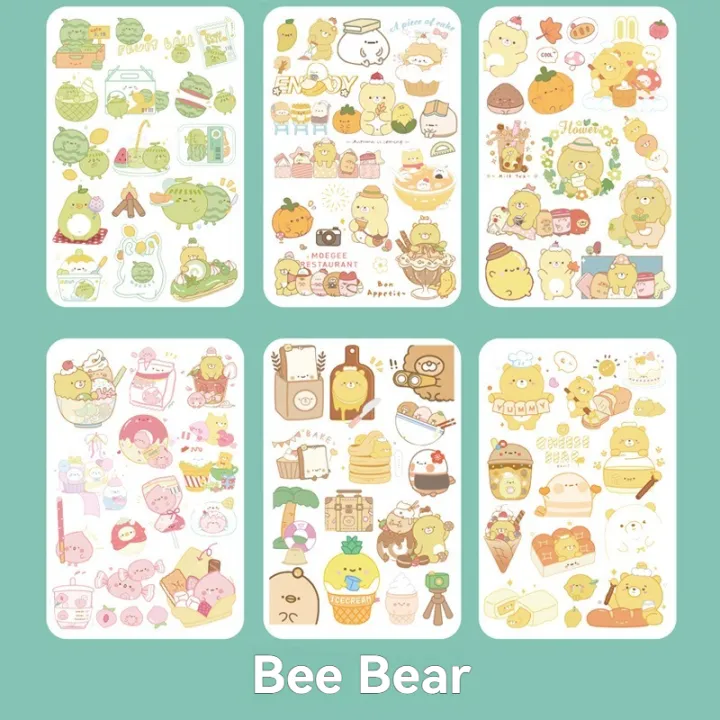 6%20Sheets%20Cute%20Cartoon%20Series%20Waterproof%20PVC%20Stickers%20Transparent%20Kawaii%20Album%20Diary%20Journal%20Decorative%20Crafts%20Scrapbooking%20DIY%20Sticker%20Gift%20-%20Image%207