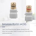 Speaker Post Snap-in Banana Keystone Jack - White, 10Pcs. 