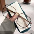 Transparent Computer glasses Stylish UV400 protection Flat mirror lenses Sunglasses Fashionable design Luxury brand eyeglasses for Office use Digital screen protection Fashion accessories Outdoor. 