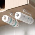 Kitchen Tissue Holder Hanging Toilet Roll Paper Towel Holder Rack Kitchen Bathroom Cabinet Door Hook Holder Organizer.