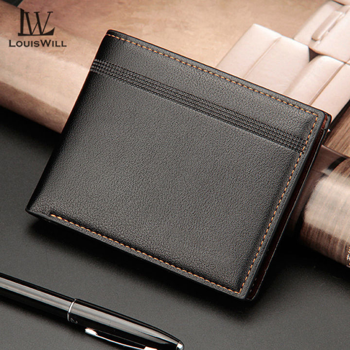 LouisWill%20Men%20Wallets%20Short%20Wallets%20Soft%20PU%20Leather%20Purse%20Bifold%20Wallet%20Money%20Cash%20Purses%20Clasp%20Coin%20Pouch%20ID%20Credit%20Cards%20Holders%20for%20Business%20Travel%20Office%20-%20Image%205