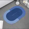 Super Absorbent Bath Mat with Non-Slip Bottom - Easy to Clean Bathroom Rugs - 40x60cm (Blue Colour).