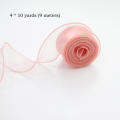 Multi-Use Ribbon Roll Shiny 10Yards Length Gift Satin Ribbon Party Supplies 40mm Width Organza Ribbons for Gift Wrapping. 
