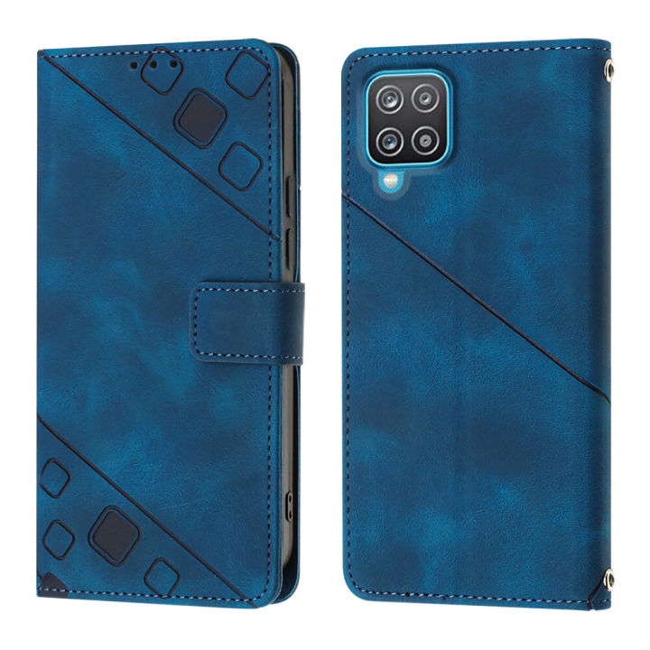 Casing%20for%20Samsung%20Galaxy%20A12%20/%20Galaxy%20M12%20case%20Fashion%20Square%20pattern%20flip%20PU%20leather%20phone%20case%20stand%20card%20slots%20wallet%20case%20shockproof%20folio%20cases%20cover%20-%20Image%202
