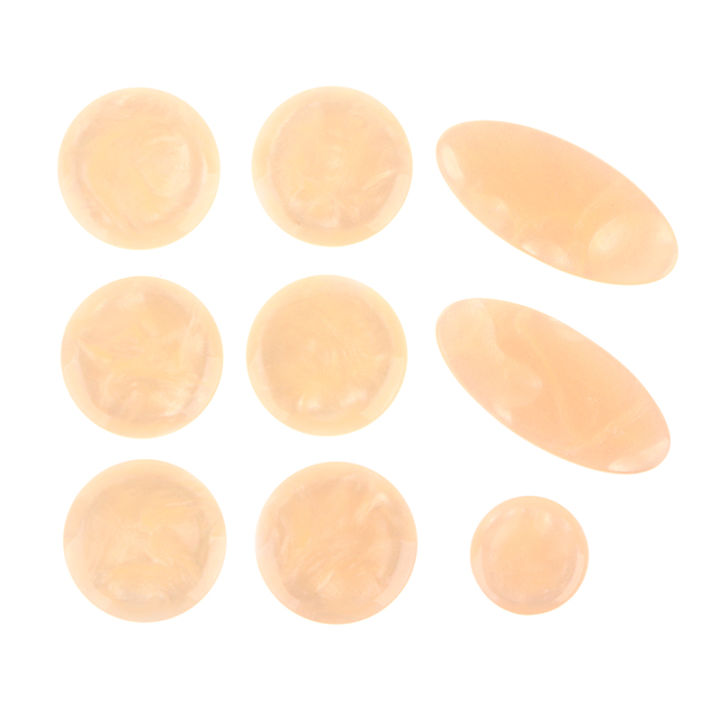 9Pcs/Set Saxophone Key Buttons Inlays For Alto Tenor Soprano Sax Plastic Parts
