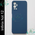 Premium Liquid Silicone Phone case for Infinix Hot 12 Liquid Silicon Mobile Back Case Soft Silicone Phone Cover. 