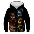 Fnaf Horror Game Night At Freddy Printed Hoodies Children's Pullovers Hoodie Long Sleeve Sweatshirt Kids Clothing Hooded Tops.