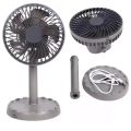 Joy Super JY-2218 Professional Rechargeable Portable Mini Table Fan Strong Wind Left to Right Oscillating Angle 45 Degrees - AC/DC. 