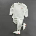 Colorful cotton suit boys and girls autumn clothes and pants Children's underwear set baby long sleeves and trousers One piece on behalf of the hair. 
