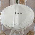 150cm PVC Round Table Carpet Transparent Waterproof Tablecloth Kitchen Pattern Table Cover Glass Soft Cloth Dining Table Mat. 