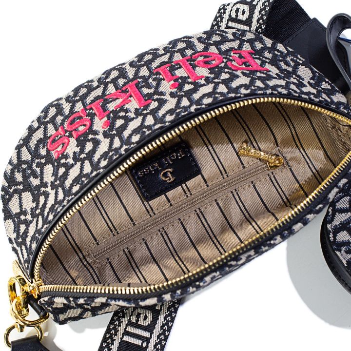 【FelikissFeili's Kiss】Classic Cowhide Knitted2023Embroidered One-Shoulder Crossbody Chest and Waist Bag5006#