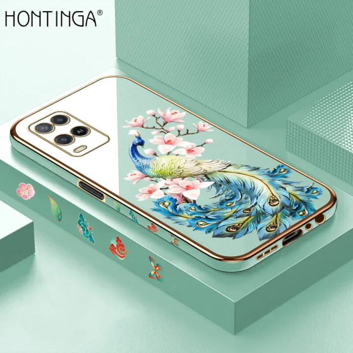 Hontinga%20for%20OPPO%20A54%20/%20A54%202021%20Back%20Cover%20+%20Free%20Lanyard%20Luxury%206D%20Plating%20Cartoon%20Peacock%20Side%20Pattern%20Case%20Soft%20Silicone%20Square%20Phone%20Cases%20-%20Image%202