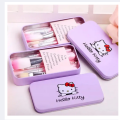 Hello Kitty Mini Makeup Brush Set of 7 Pieces With Cute Box - Pink.