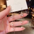925 Silver Needle Temperament Entry Lux Anti-Lost Earrings Female Fashion Super Fairy High-Grade Tassel Earrings Eardrops. 