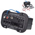 5 Inch 220V Car Bluetooth USB Mini Amplifier Radio Audio Digital Amplifier TF 2.1 Hi-Fi Bass Power AMP Harness Connector. 