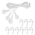 TENS Massage Machine Electrode Wire 10pcs DC 2.5mm 4 Button Lead Cable for Digital. 