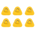 6PCS D-Ring Patch for Inflatable Boat Kayak Dinghy SUP, D-Ring PVC Patch Stand-Up Paddleboard Canoe Rafting Yellow.