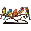 【No-Questions-Asked Refund】 New For Home Office Modern Style Birds Figurine Desktop Decor Colorful Birds Ornament Tabletop Bird Decoration. 
