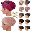 Muslim wear Black hijab inner cap for women synthetic soft cotton (10 Pics). 