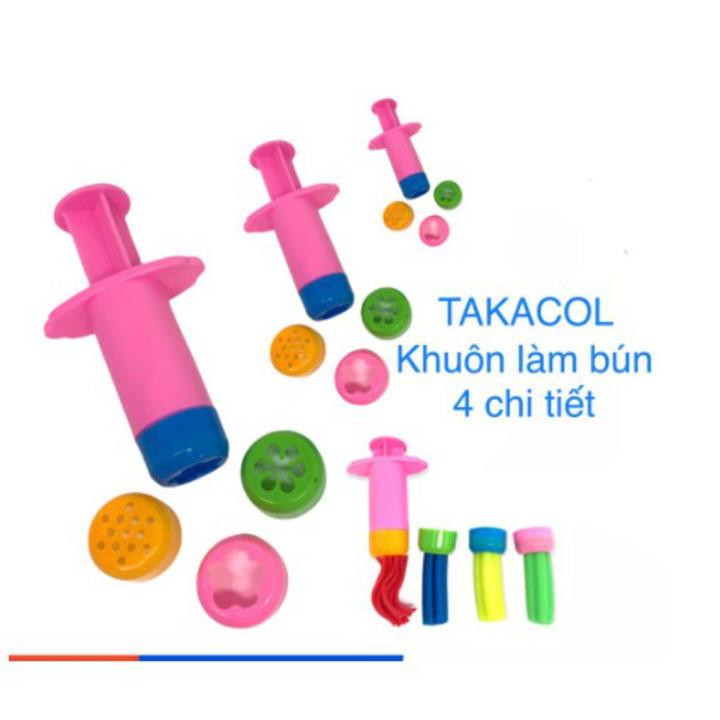 The set of spaghetti rolls of cream rolls playing Takacol safe clay clay molded dough with many details - Safe children's toys