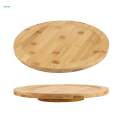 Serving Plate Wooden Rotating Dining Plate for Kitchen Countertop Pantry.