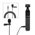 3.5mm Mini Portable Clip-On Lapel Condenser Microphone Wired Mic For Pocket 2 Do-It-All Handle Gimbal Camera Accessories. 