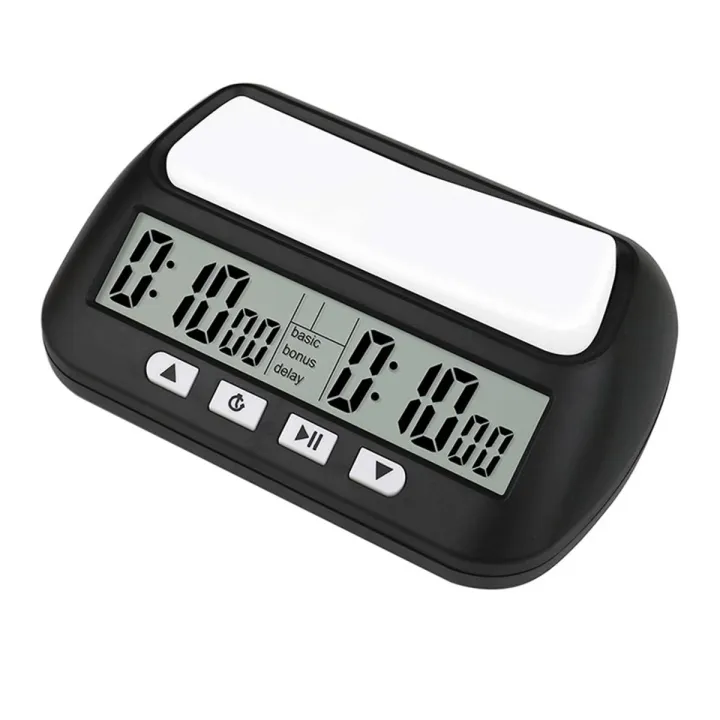 Chess Clock, Digital Chess Timer & Game Timer, 3-In-1 Multipurpose Portable Professional Clock Black