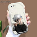 Hontinga for OPPO A12E A3S Realme C1 Back Cover Anime Cartoon Phone Case Cream Texture Wavy Edge Soft Mobile Cover. 