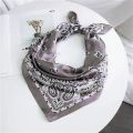 2023 Fashion Bandana Hair Scarf For Women Paisley Print Kerchief Silk Satin Head Scarfs Square Shawl Wraps Neck Scarves For Lady.