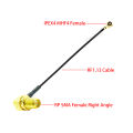10pcs/Lot IPEX4 Cable IPEX4 MHF4 to SMA WIFI Antenna RcheerfulF Cable RF1.13 Pigtail Extension Cable Assembly 5CM-100CM.