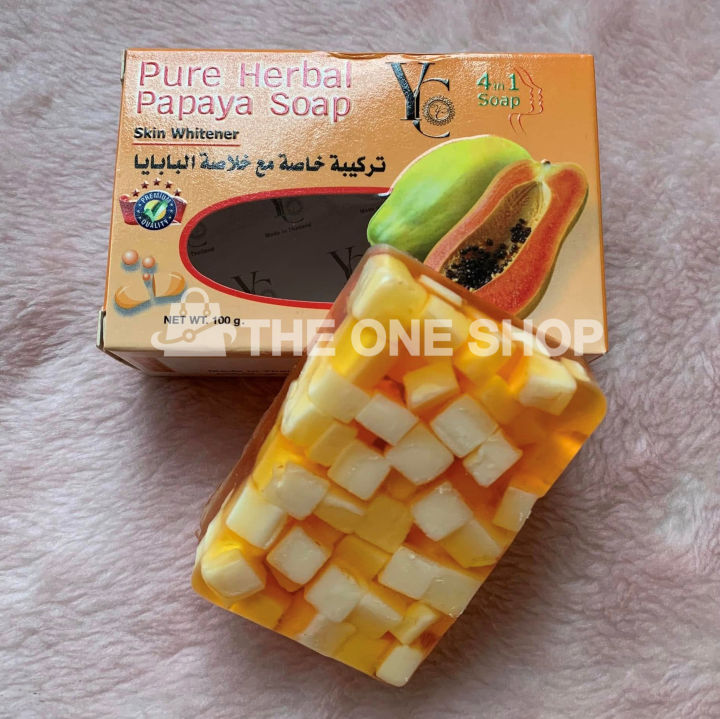 Ycpeur%20Harbal%20Papaya%20Bar%20Soap%20-%20100gm%20(Thailand)%20-%20Image%202