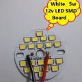 2835-4S5P WHITE Color 12V 5Watt LED Light Bulbs 33mm 20Pcs SMD LED White 5W LED Light SMD Board 12V SMD LED Light Plate SMD LED Light 5W For LED Bulbs.