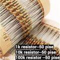 1k Resistor/10k resistor/100kresistor 1/4watt combo pack -150pcs.
