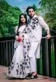 Stylish & fashionable New Hand Print  Matching best/Coupple Dress/For Men & Women / Saree & Panjabi/ (Combo Set)) - Panjabi - Panjabi For Men. 