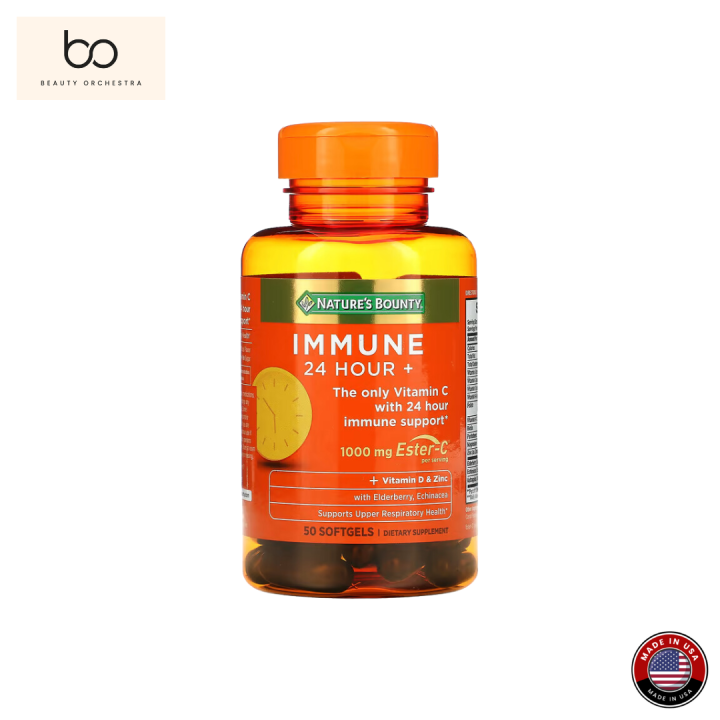 Nature's Bounty Immune 24 Hour+ 1000mg - 50 Softgels